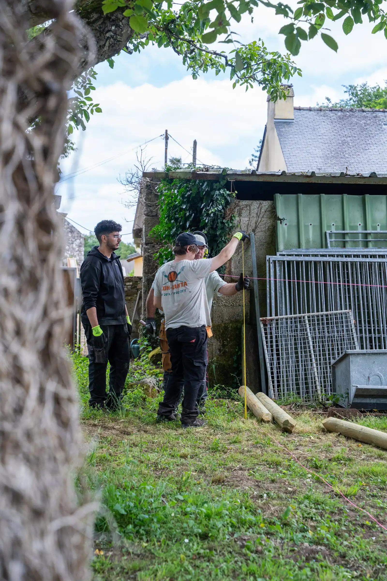 Prise de cotes sur un chantier terminé